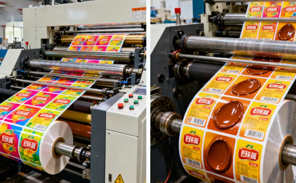 Is flexographic or gravure used for label printing