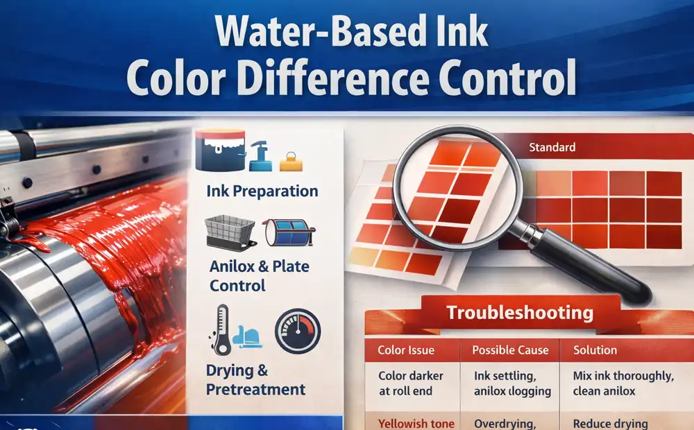 How to control color difference when using water-based ink printing