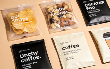 Dried fruits, coffee bags