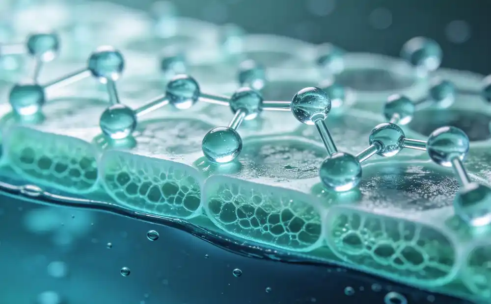 Microscopic schematic diagram of water-based ink