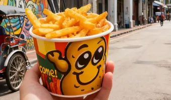 French fry box printed with StarColor SC6000 low-VOC water-based food-safe ink