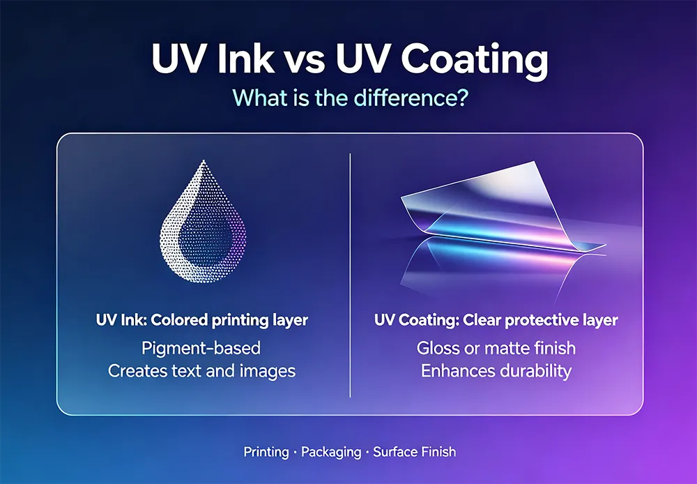 What is the difference between UV ink and UV coating?