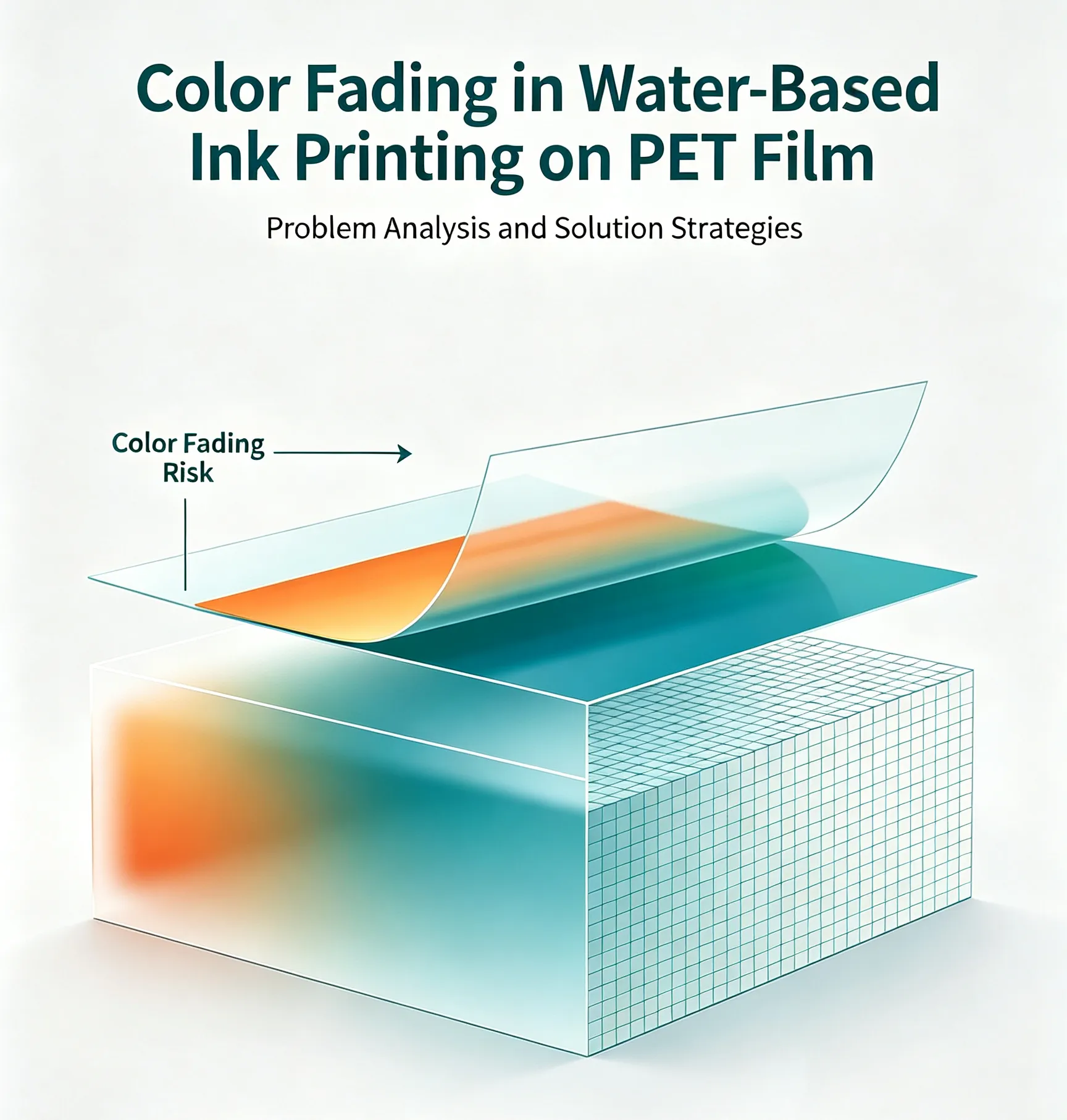 The problem and solution of color fading in water-based ink printing on PET film